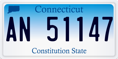 CT license plate AN51147