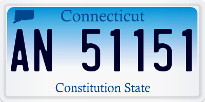 CT license plate AN51151