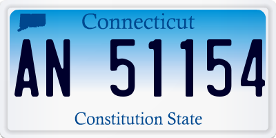 CT license plate AN51154