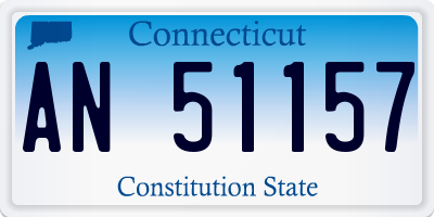 CT license plate AN51157