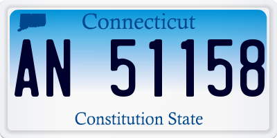 CT license plate AN51158