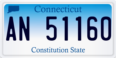 CT license plate AN51160