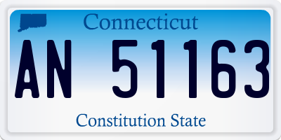 CT license plate AN51163