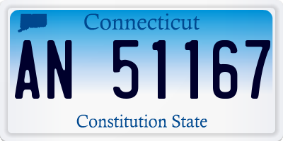 CT license plate AN51167