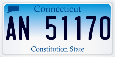 CT license plate AN51170