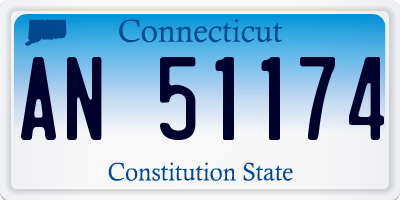 CT license plate AN51174