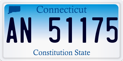 CT license plate AN51175