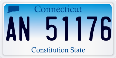 CT license plate AN51176