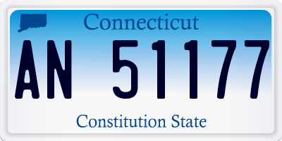 CT license plate AN51177