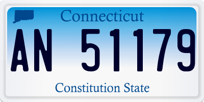 CT license plate AN51179