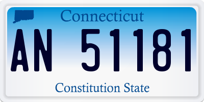 CT license plate AN51181