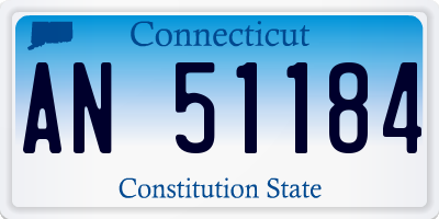 CT license plate AN51184