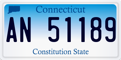 CT license plate AN51189