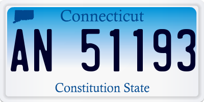 CT license plate AN51193