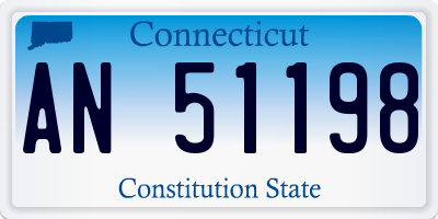 CT license plate AN51198