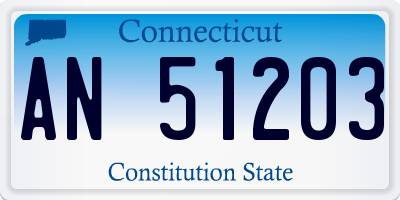 CT license plate AN51203