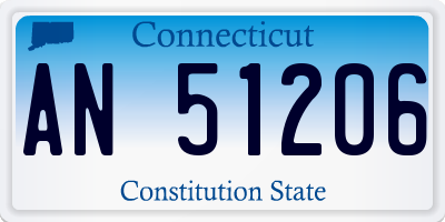 CT license plate AN51206