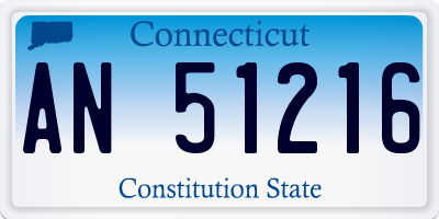 CT license plate AN51216
