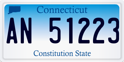 CT license plate AN51223