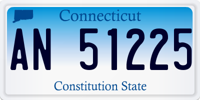 CT license plate AN51225