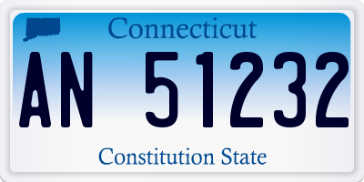 CT license plate AN51232