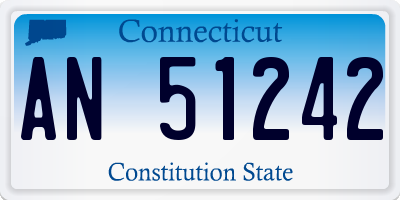 CT license plate AN51242