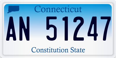 CT license plate AN51247