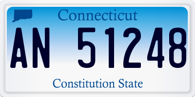 CT license plate AN51248
