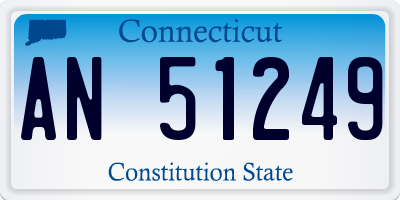 CT license plate AN51249