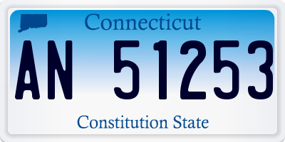 CT license plate AN51253