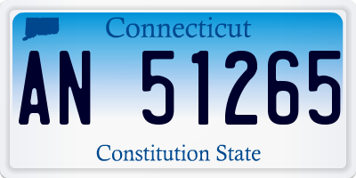 CT license plate AN51265