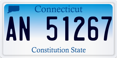 CT license plate AN51267