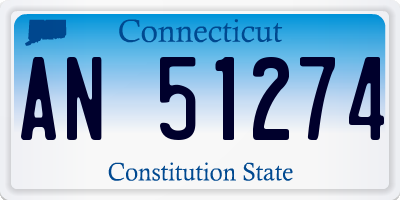 CT license plate AN51274