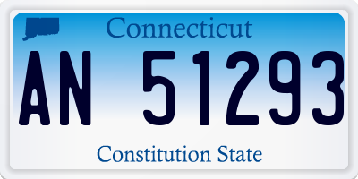 CT license plate AN51293