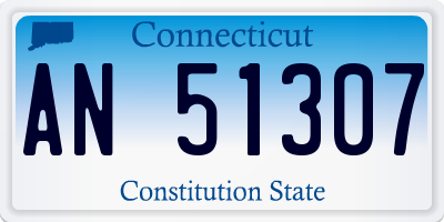 CT license plate AN51307