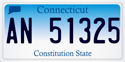 CT license plate AN51325