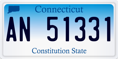 CT license plate AN51331