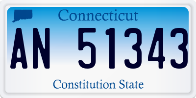 CT license plate AN51343