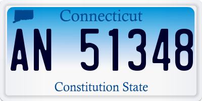 CT license plate AN51348