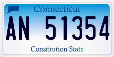 CT license plate AN51354