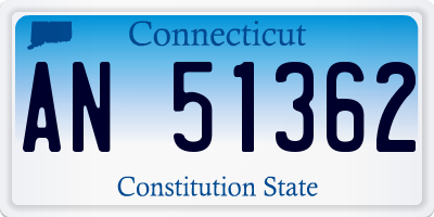 CT license plate AN51362