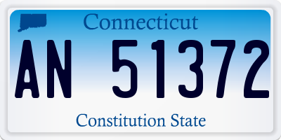 CT license plate AN51372