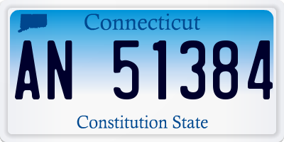 CT license plate AN51384