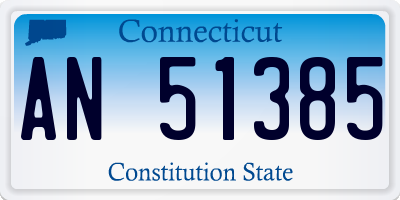 CT license plate AN51385