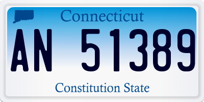 CT license plate AN51389