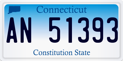 CT license plate AN51393