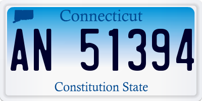 CT license plate AN51394