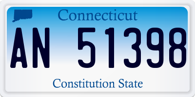 CT license plate AN51398