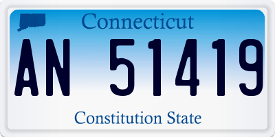 CT license plate AN51419