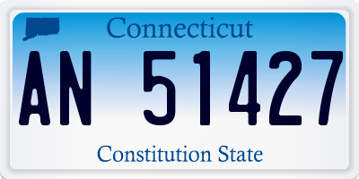 CT license plate AN51427